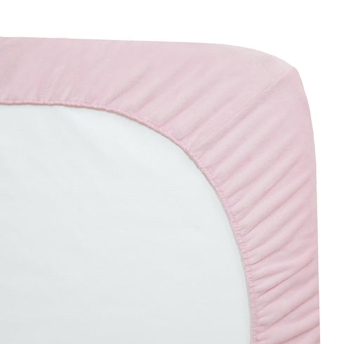 TL Care Heavenly Soft Chenille Fitted Pack N Play Sheet, 27" x 39", Warm and Cozy, Pink