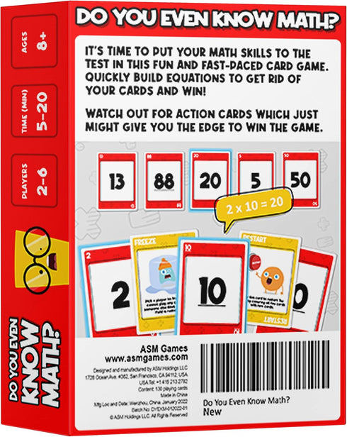 Do You Even Know Math? The Ultimate Mental Math Game for Kids 8+, Teens, and Adults