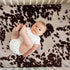 Glenna Jean Brown Cow Print Baby Fitted Crib Sheet Western Cowboy Boho Cowhide Highland Soft Farmhouse Gender Neutral