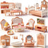 BRAITEN Dollhouse Furniture Set, 38 Pcs Miniature Doll House Accessories with Dogs and