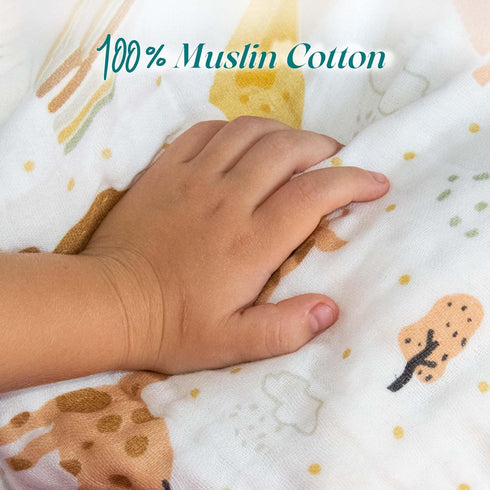 32x32 inches 100% 6-Layer Pack 2 Chungie Soft Muslin Hooded Baby Towels Cotton, Breathable Newborn Bath Towels