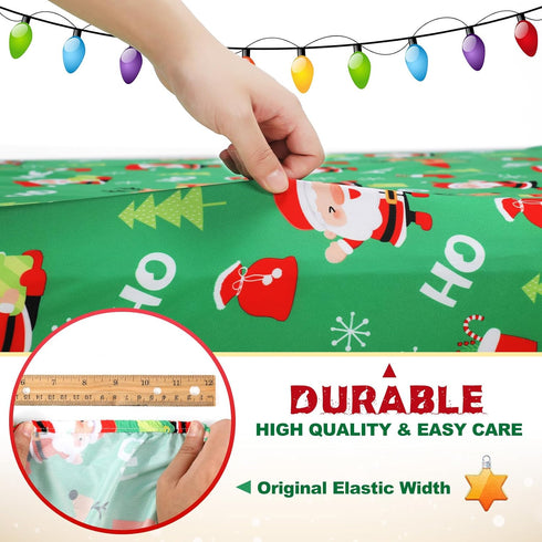 VitalCozy 4 52'' 28'' 8'' Pcs Christmas Crib Sheets Santa Claus Snowman Tree Light for Boys Girls x x Breathable