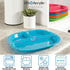 US Acrylic Harmony 3-Compartment Kids Tray Set of 12 - 4 Calypso Colors, BPA-Free, Dishwasher Safe