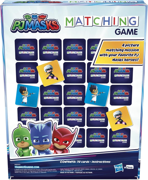 PJ Masks Matching Game for Kids Ages 3 and Up, Fun Preschool Memory Game for 1+ Players