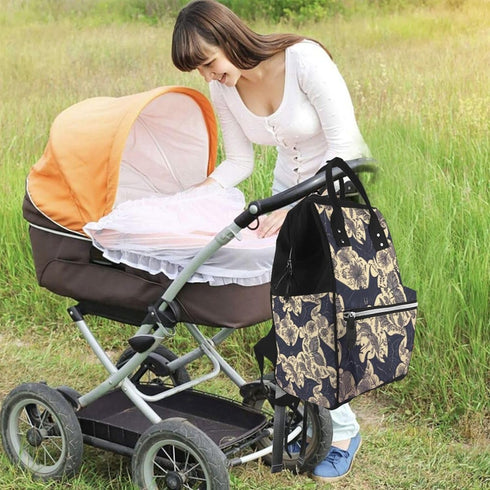 DWVTSLH Backpack Mummy Backpack Bat Print Diaper Bag Multifunction Nappy Bags Waterproof Large Capacity Travel