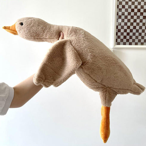 Adults35 inch, 90cm Tanha Goose Plush, Goose Stuffed Animal, Brown Stuffed Goose, Soft and Cute Duck Plush Gift