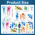 4Sheets 52Pcs Ocean Sea Animals Wall Decals Stickers, Under The Sea Wall Stickers Fish Turtle Jellyfish Ocean Creature