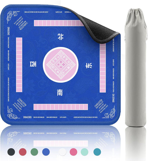 2F22E Mahjong Mat - Non-Slip Noise Reduction Gaming Mat 32.4x32.4 Inch for