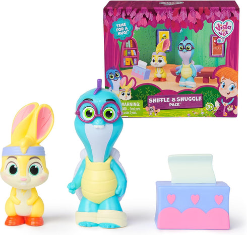 Sniffle & Snuggle Pack with Zig Zag & Tidbit Action Figures, Tissue Box Accessory, Kids Toys Ages 3 and up