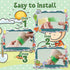 JYNTERPLAY 18 Pack 18 108 Spring Garden Paper Pot Craft Kit Include Pcs Paper Mache Pots and Pcs Adhesive Foam Stickers