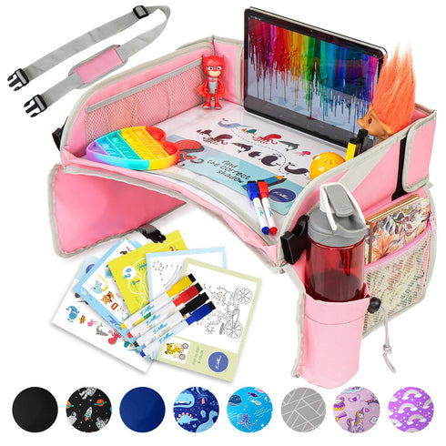 PILLANI Kids Travel Tray for Car - Car Seat Tray for Kids