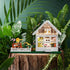 Set 8-12 Flower House Building Mini with LED, City Street View Greenhouse Building Blocks Toy, Valentine Xmas Gift