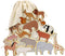 Xylolin Wooden Zoo Animal Blocks Stacking and Balancing Toy, Toddler Wood Animal