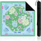 Soulchen Blue and Green American Mahjong Mat with Rules for Table, No