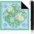 Soulchen Blue and Green American Mahjong Mat with Rules for Table, No