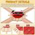 2 Set 8 Syhood Pcs Wooden Train Track Expansion Way Turntables Brick Bridge Birthday Gift Fun Educational Toy for Girls