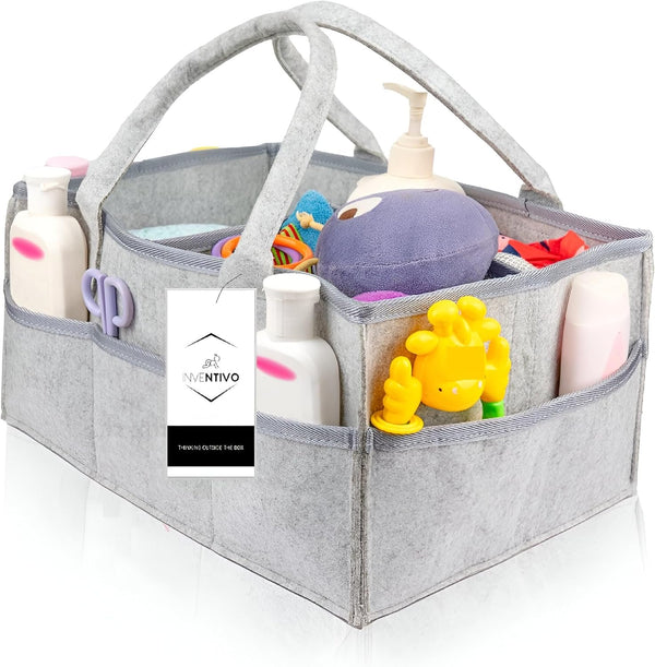 Diaper Caddy Organizer - Essentials for Newborns, Baby Storage Organizer, Baby Shower Gifts, Diaper Basket