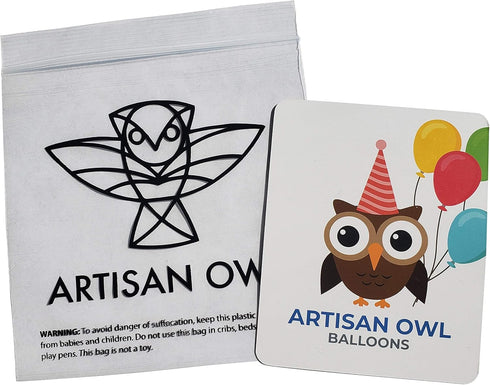 Set 2 37" Artisan Owl of Happy Birthday Colorful Train Foil Party Balloons for Children