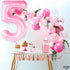 KatchOn Giant Pink 5 Balloon - 40 Inch Mylar Number 5 Balloon for 5th Birthday Decorations Girl