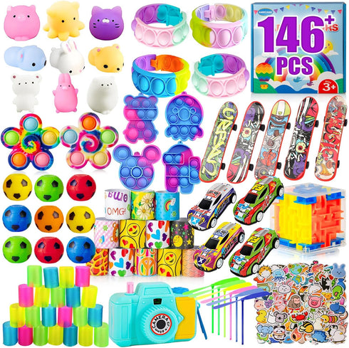AMROANZ Party Favors for Kids 4-8,8-12,146pcs Treasure Box Toys for Classroom,Classroom Prizes,Treasure Chest