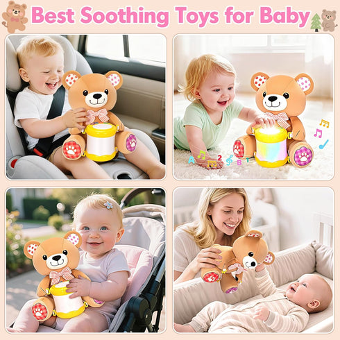 6-12 6+ Hodurgyi Baby Toys Months, Bear Musical Plush with Lights,ABCs,Animal Sounds, Numbers, Infant Early Learning