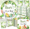200 Pcs Dinosaur Baby Shower Party Supplies Set - Plates, Napkins, Cups for 50 Guests Girls Spring Decoration