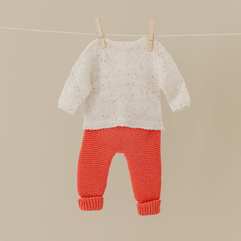 15'' Miniland Clothes for Dolls Knitted Outfit Sweater & Trausers - ECO, Made in Spain, Quality, Role Play, Educational