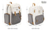 Backpack Parker Baby Diaper - Full Zip Diaper Bag with Insulated Pockets - Gray