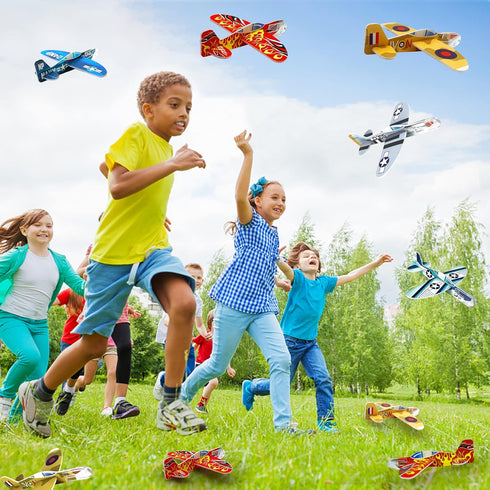 XIPEGPA 60 Set PCS Glider Planes Bulk Airplane Gliders Toy for Kids Paper Airplane Toys for Birthday Party Favor Goodie
