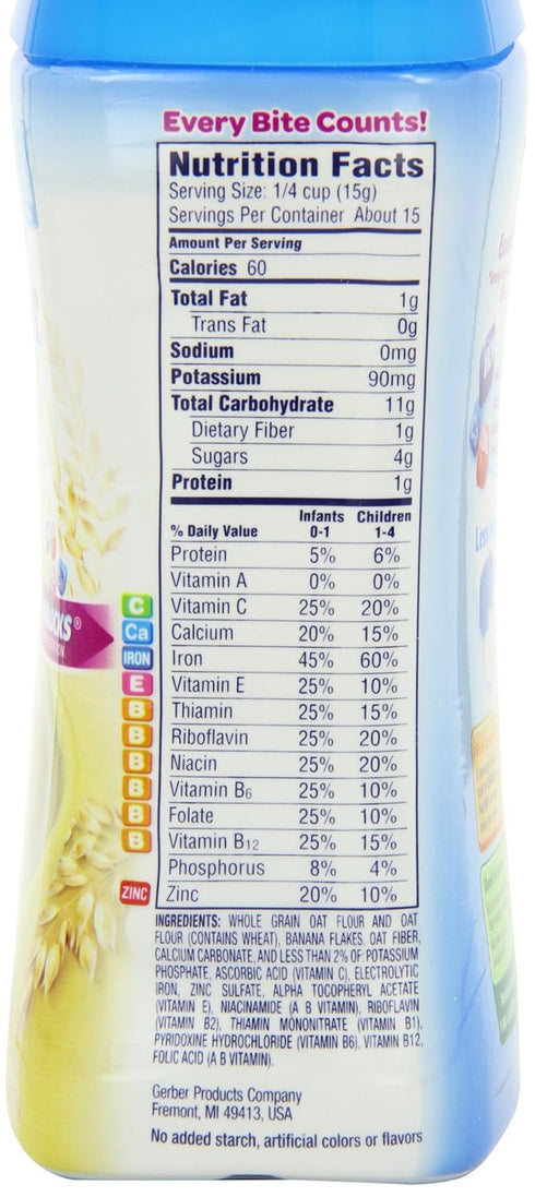 Pack (8 (Pack 6), Gerber Probiotic Baby Cereal Variety Ounce of Oatmeal Banana)
