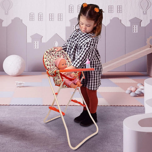 18 Inch Set 3 5+ Foldable Baby Doll High Chair, Baby Doll Accessories, Dolls & Accessories Highchair Stuff for Doll