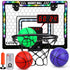 Indoor Mini Basketball Hoop with LED Light/Scoreboard, Over The Door Basketball Toy for Kids