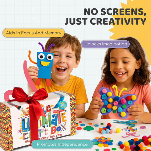 A&R CO. 3000+ 99 3-5, 4-6, 6-8, 8-12 Pcs Arts and Crafts Supplies & Materials for Kids - Ultimate Bulk Craft Kit