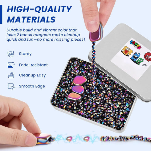 1100PCS 5mm LovesTown Ferrite Putty Stones, Fidget Magnetic Beads Desk Toys for Men Women Teens Office Party Colorful