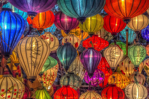 Lanterns in Hoi An City, Vietnam - Floating Lights Puzzle for Adults and Kids, 1000 Piece Jigsaw Toy for Game Night