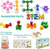 Kids Building Blocks STEM Toys, 120 PCS Plastic Gear Interlocking Sets, Safe Material for Girls and Boys Aged 3+