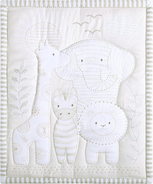 The Homistry 3-Piece Set Set The Hmistry Crib Bedding for Boys & Girls - Reversible Quilt, Fitted Sheet, Crib Skirt