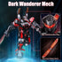 Wanderer Mech Building Blocks Set for Adults - Dark Robot Model Kit with 2 Multiple Weapons, 585 Pcs