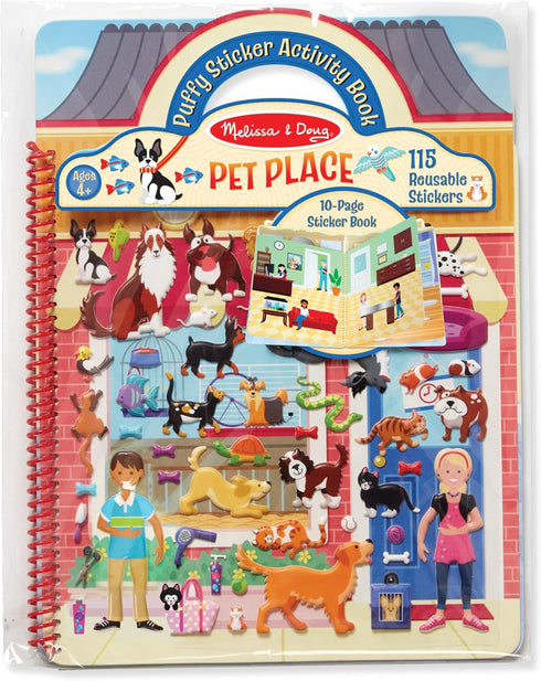 Melissa & Doug Pet Shop Puffy Sticker Set, 115 Reusable Stickers - FSC Certified