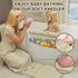 Elbow Set, Water-Resistant Baby Bath Kneeler and Rest Pad Soft Painless Tub Kneeling Pad for Bathing Baby with Toy