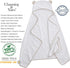 Set Channing & Yates Premium Organic Baby Towel - Soft Viscose Bamboo Hooded Towel & Washcloth - Girl & Boy Bath