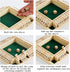 DC-BEAUTIFUL Shut The Box Dice Game, Classic Board Game for 2-4 Players, Wooden Tabletop Game (Green)