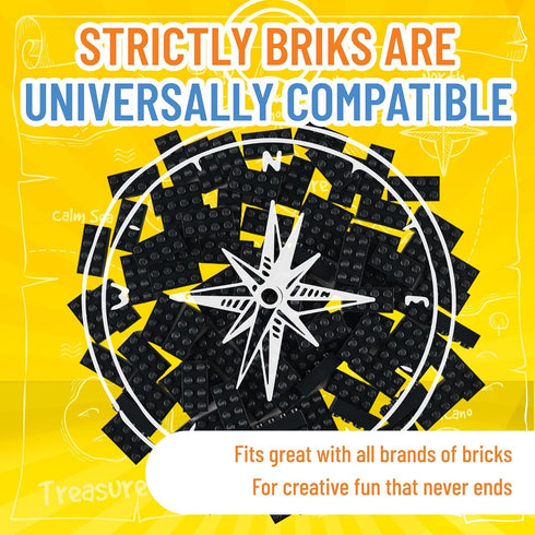 Strictly Briks Classic Bricks Starter Kit - 96-Piece Black 2x4 Set, Compatible with Major Brick Brands