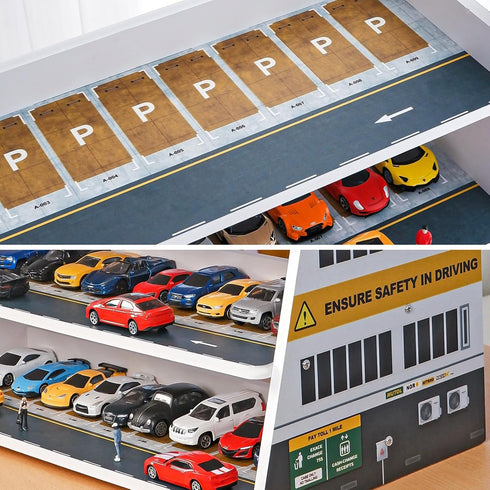 kivcmds 1/64 Kivmcds Hot Die Cast Wheel Display CaseFive-Tier Stepped car Model Display StandToy Car Storage Display