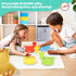 25 Set Playset, 3+ Kids Picnic Basket Toy Dishes, Piece Plastic Tea Party - Colored Pretend Play Dishes Toddlers