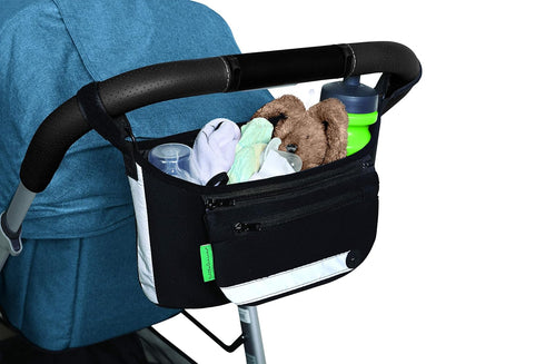 Universal Stroller Organizer Bag with Detachable Wristlet & Reflective Panel - Model CK098