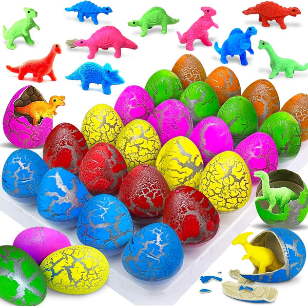 24 Pcs Large Hatching Dinosaur Eggs Easter Party Favors, Easter Egg Filled