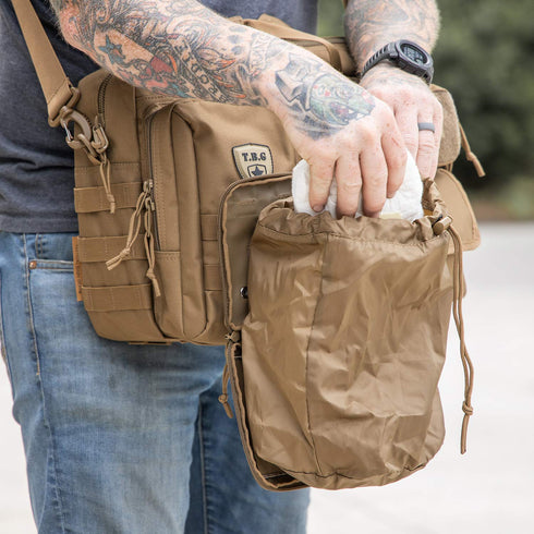 Tactical Diaper Bag Dirty Diaper Dump Pouch - Removable & Washable
