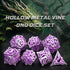 Metal DND Dice Set of 7 for Dungeons and Dragons, Hollow Polyhedral Vine Dice Set with Case for Tabletop Games