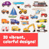 SPARK & WOW Wooden Transport Magnets Set of 20, Cute Transportation Magnets for Kids Ages 2+ for Fridges and Whiteboards